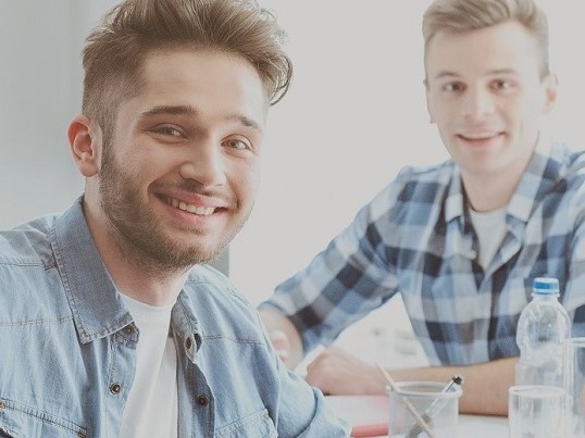 Young man in a meeting